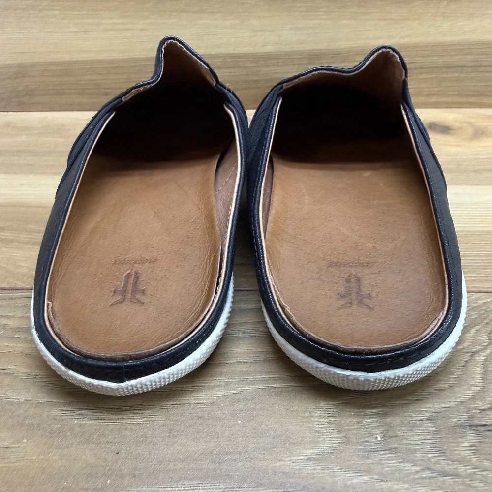 Frye‎ Melanie Mules Womens 7 M Black Leather Slip On flats